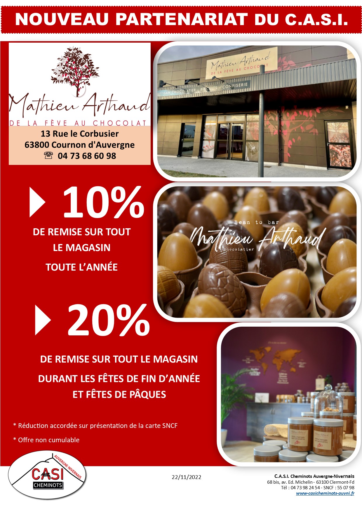 2022 Affiche Partenariat M Arthaud chocolatier