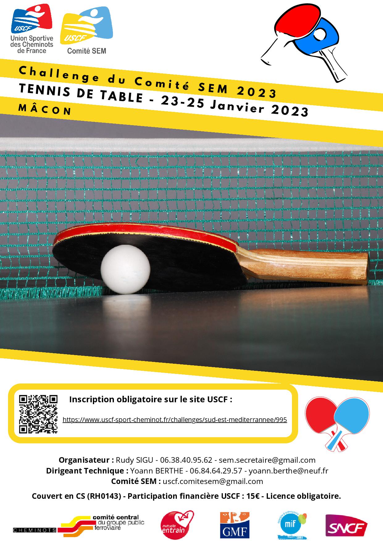 2023 Tennis de Table SEM