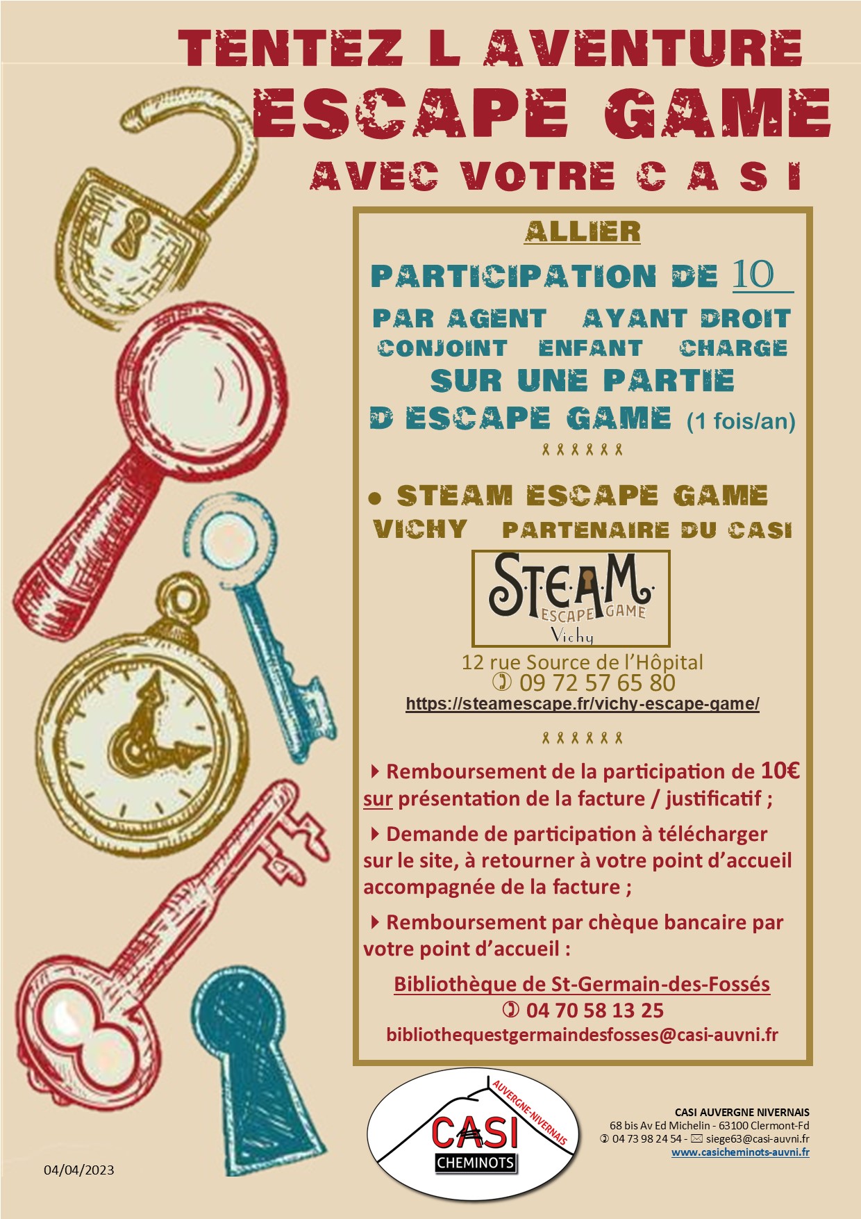 2023 Affiche Opération Escape Game 03 vichy