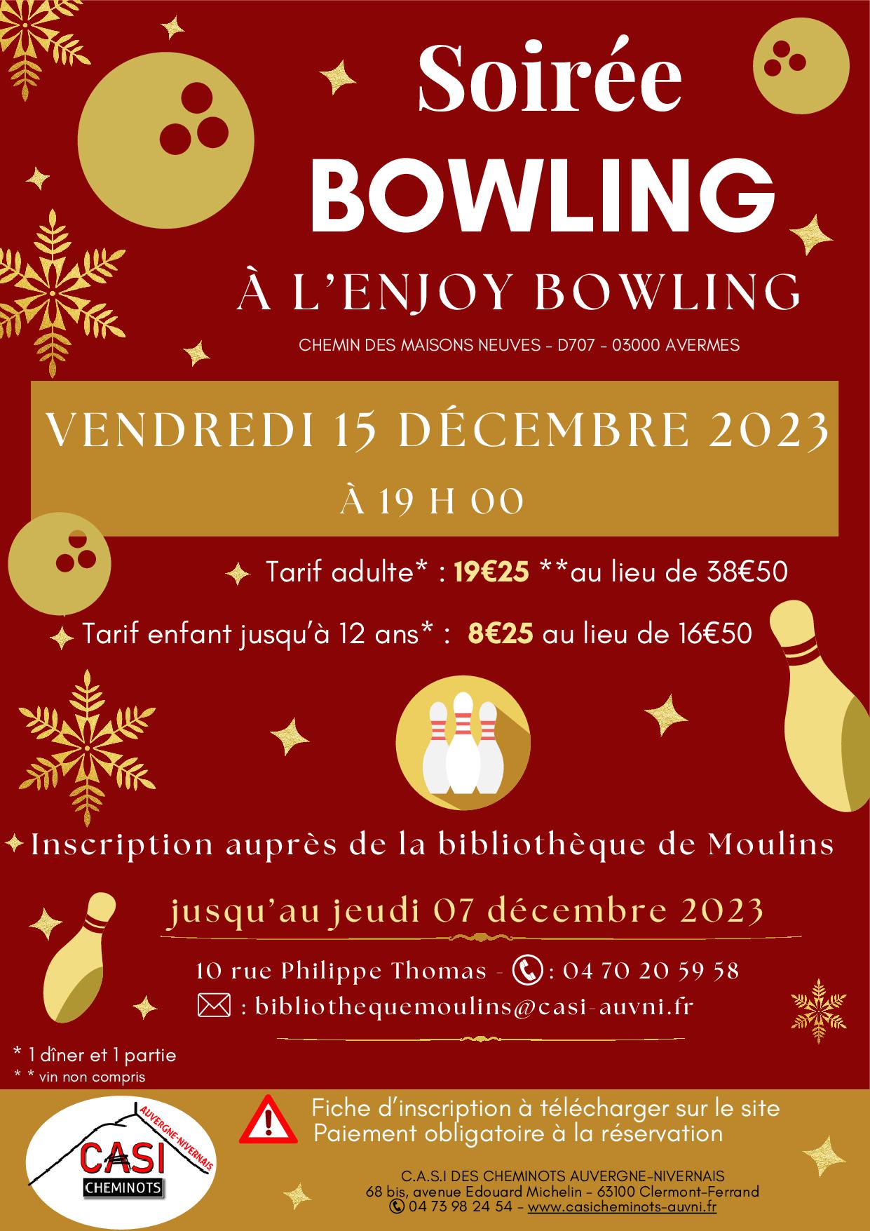 2023 Affiche Soirée bowling Moulins