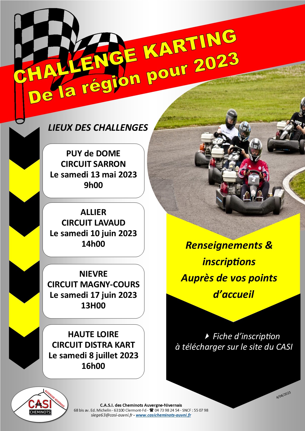 2023 Affiche challenge karting general