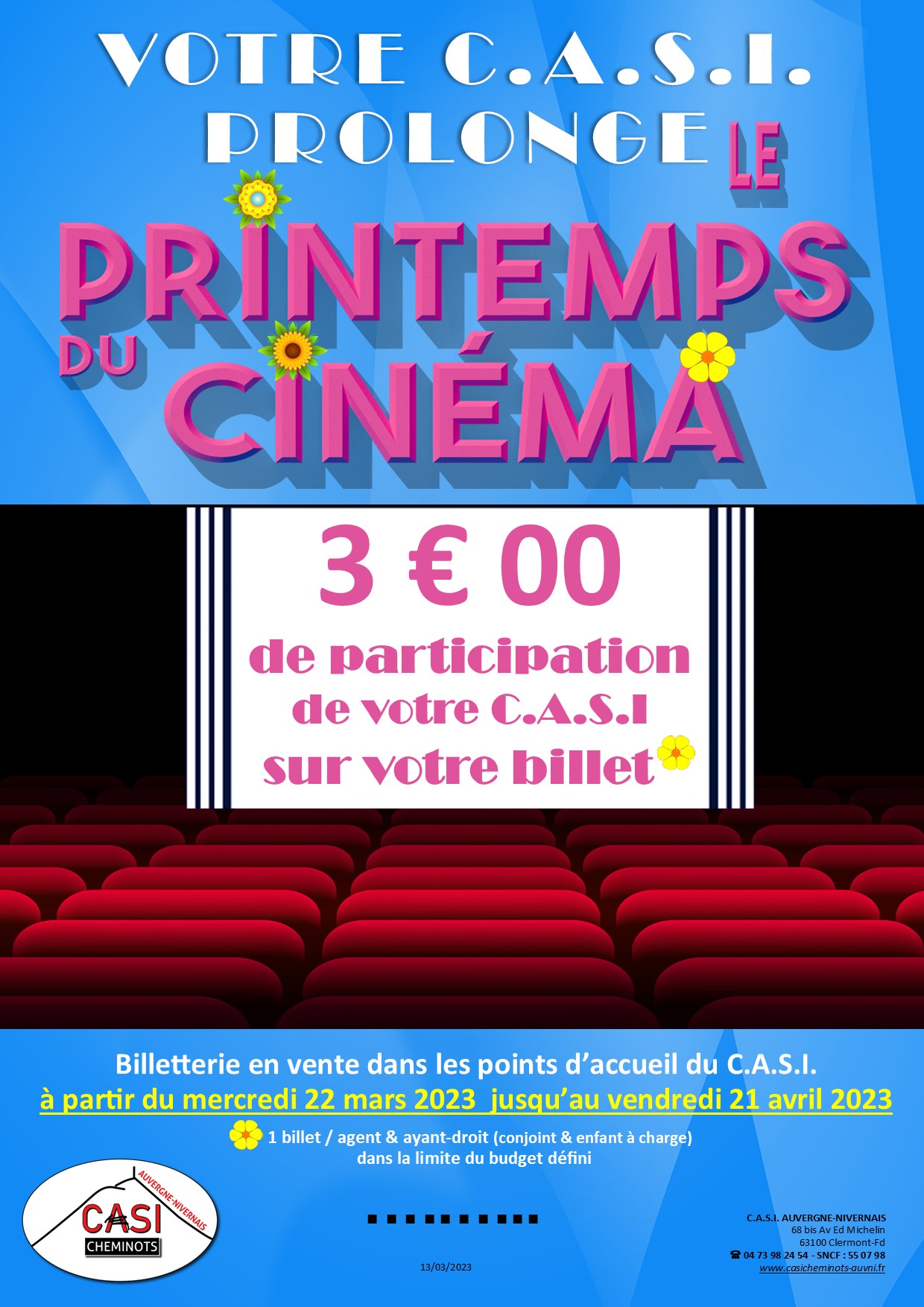 2023 affiche Opération Cinéma Printemps
