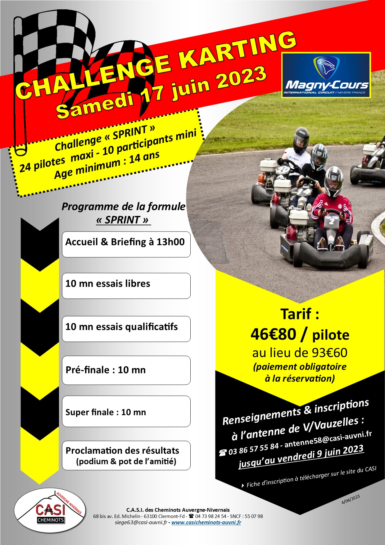 2023 challenge karting Magny Cours