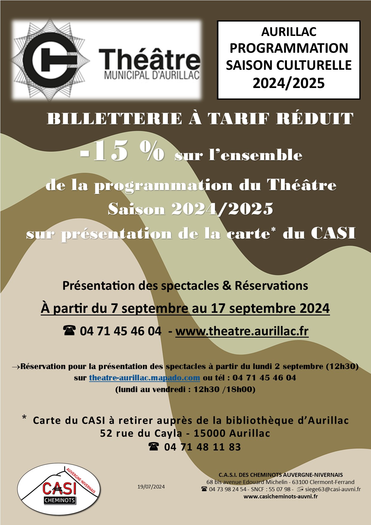 2024 Affiche Théâtre dAurillac tarif réduit