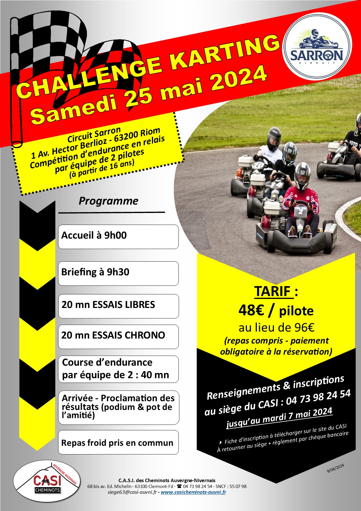 2024 Affiche challenge karting SarronV2