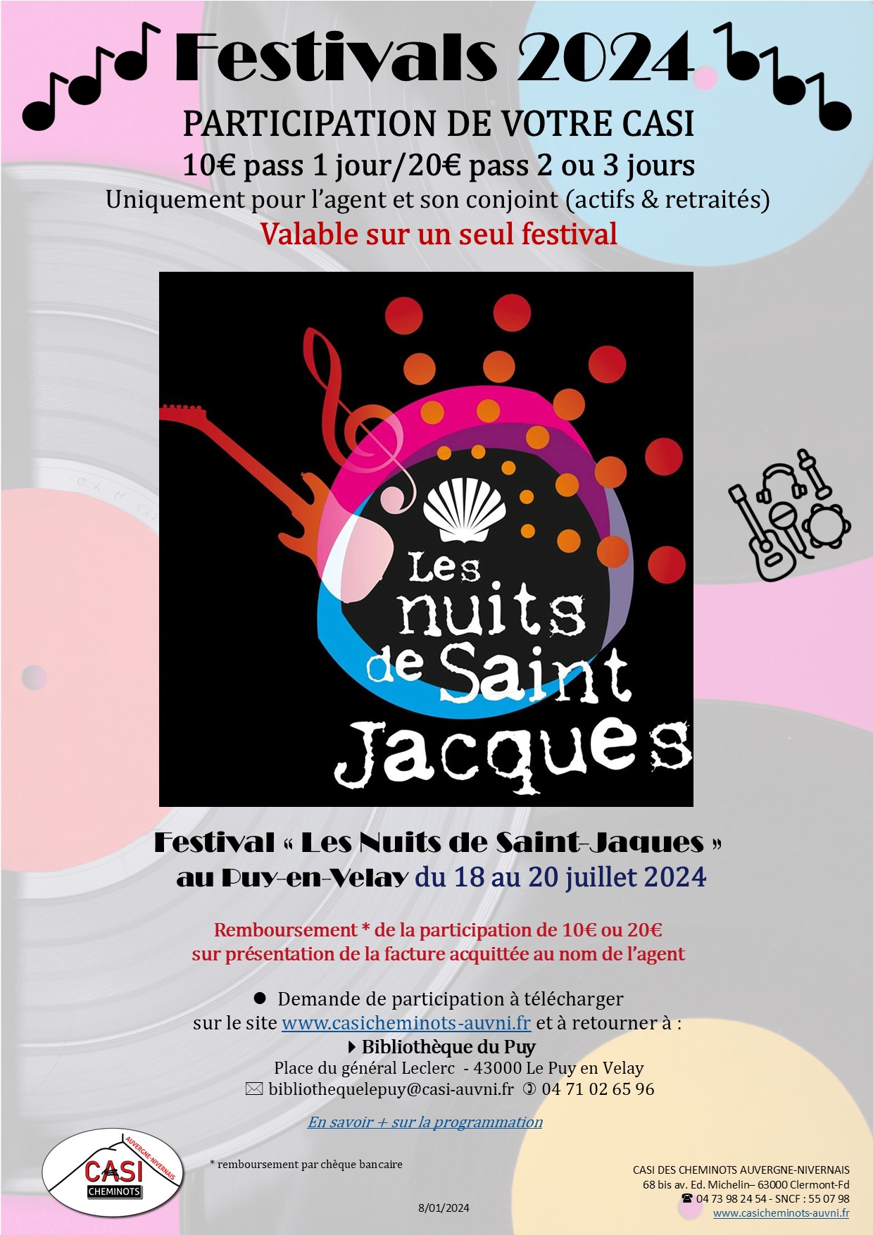 2024 affiche festivals musique Le Puy