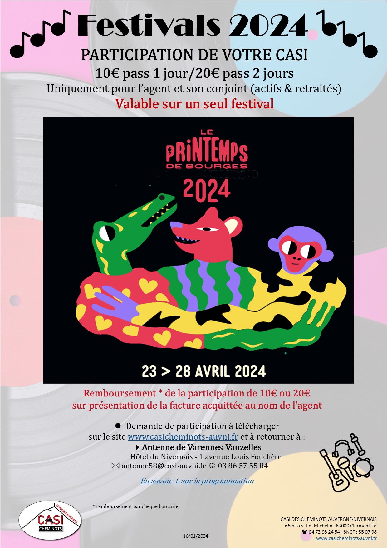 2024 affiche festivals musique Printemps de Bourges