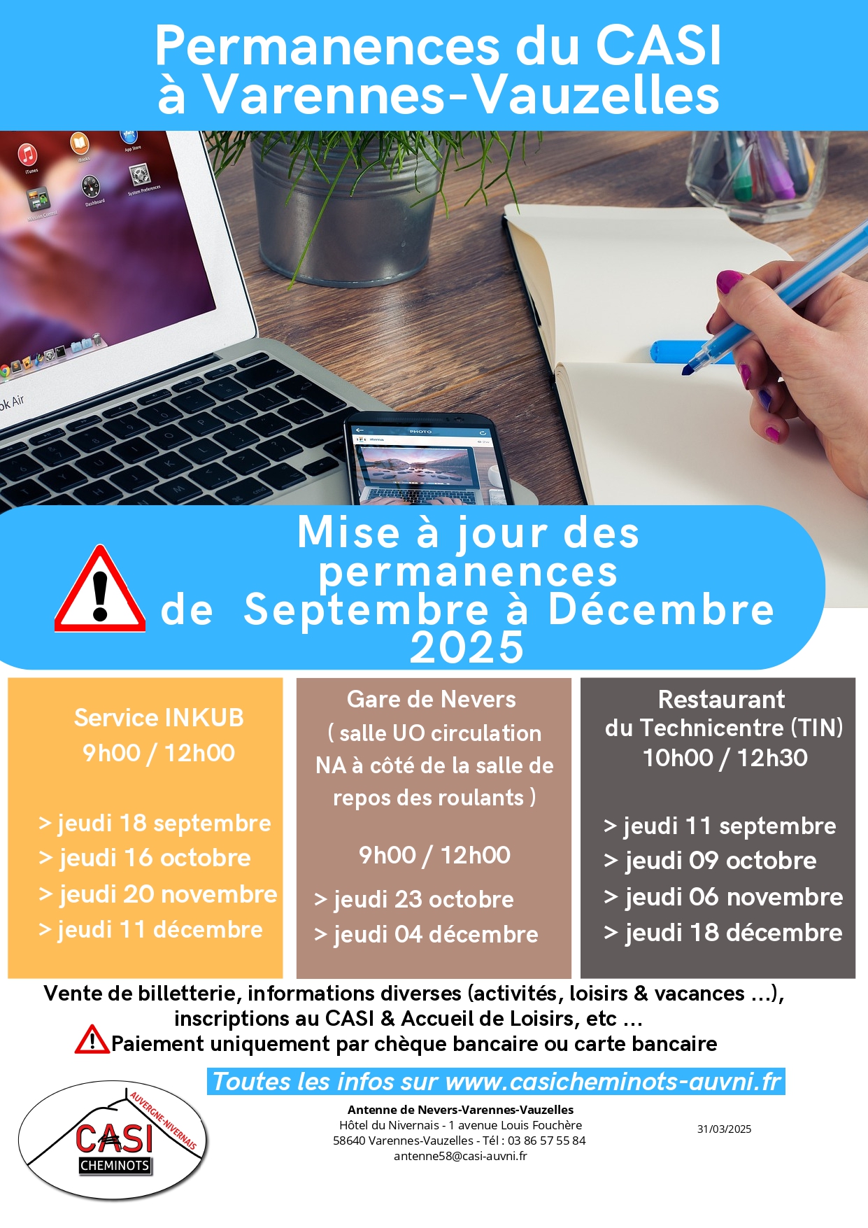 2025 Affiche Permanence CASI VAUZELLES au 19 AOUT 2025 page 0001