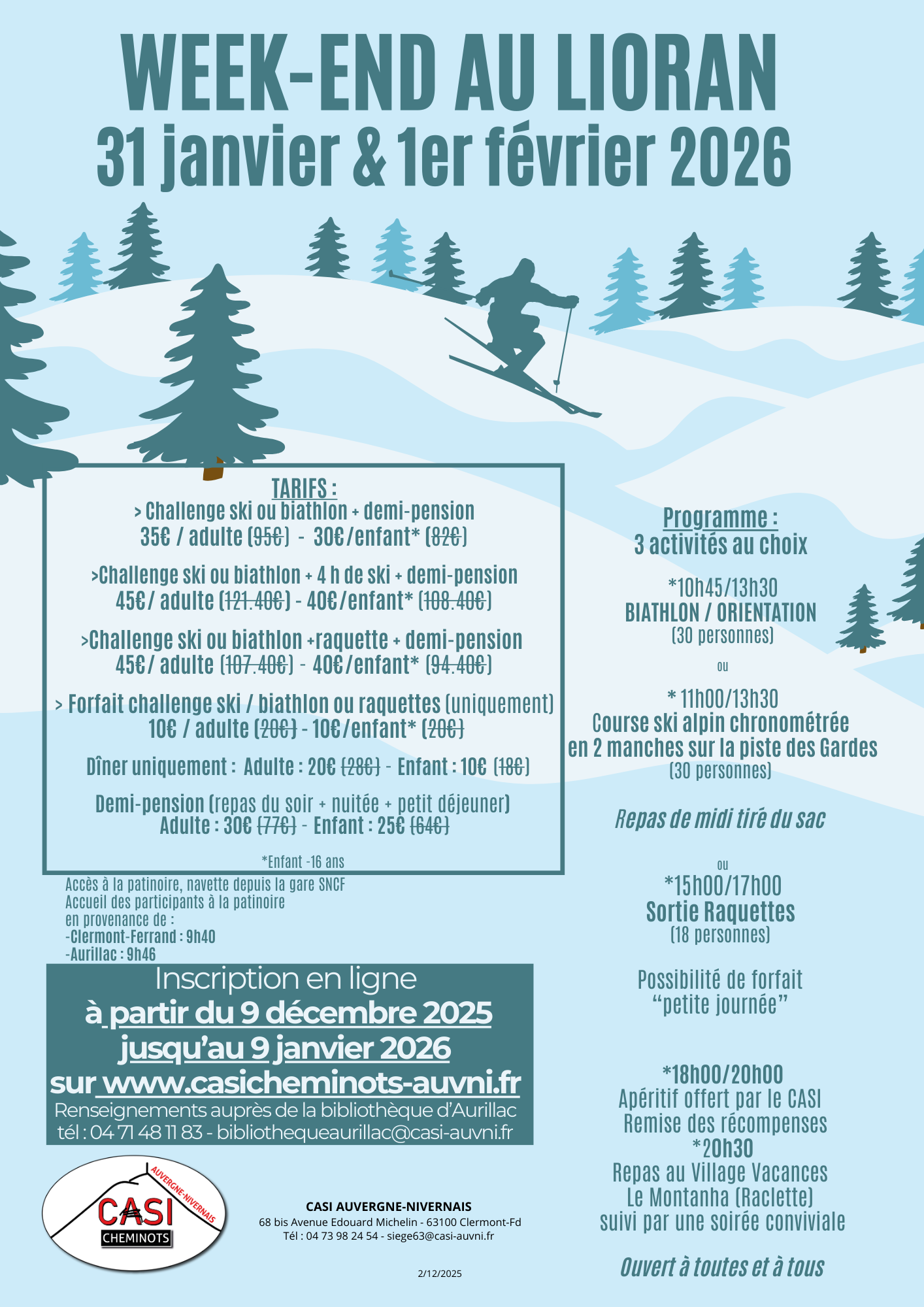2025 Affiche défin week end Lioran 31 janv 01 fev 20261
