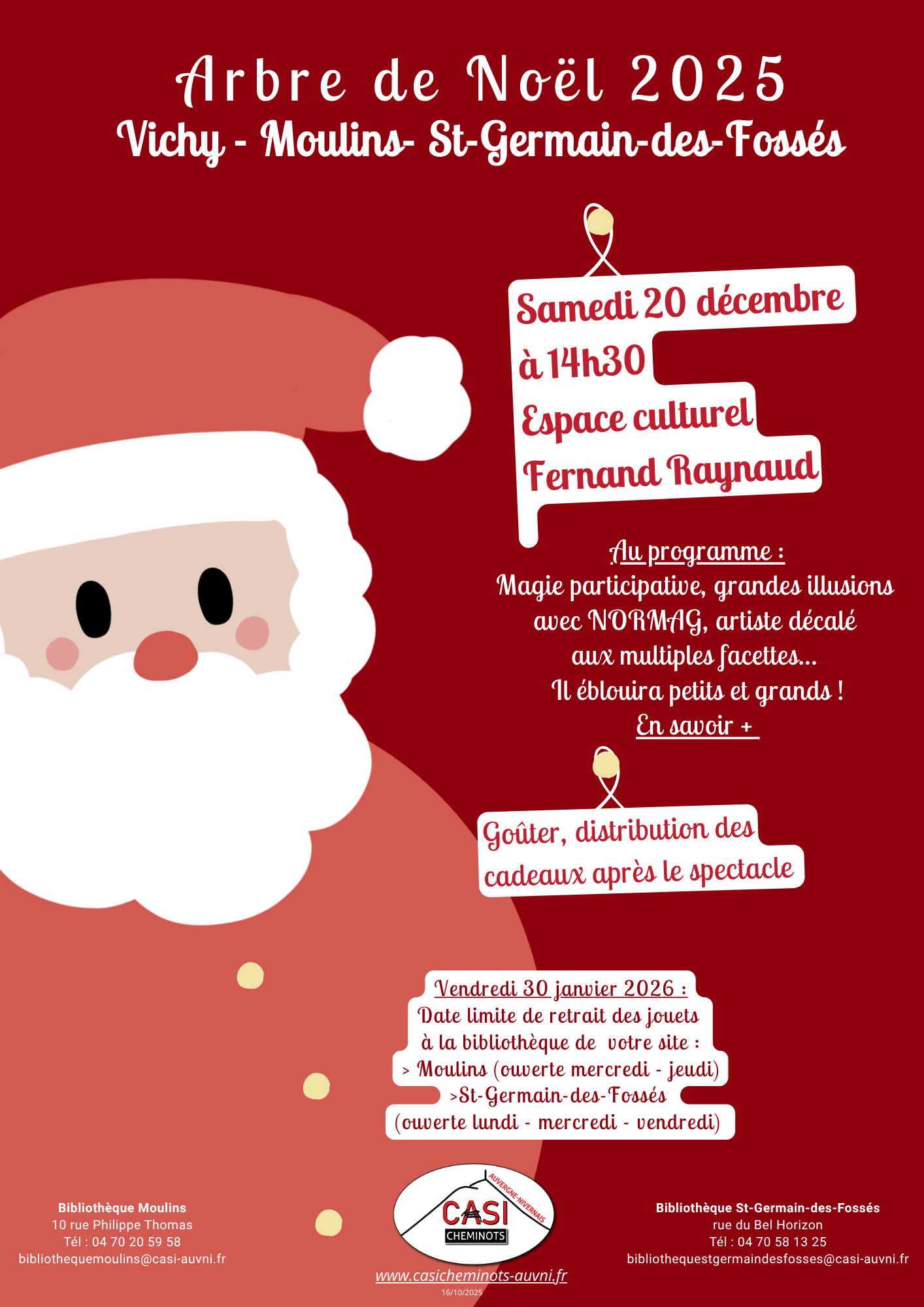 2025 Affiche définit Noel Moulins St Germain Vichy