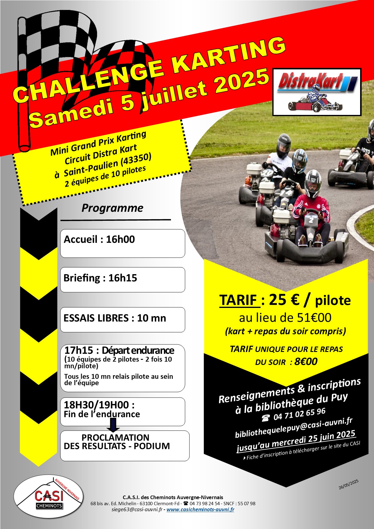 2025 Affiche définitive challenge karting St Paulien Hte Loire