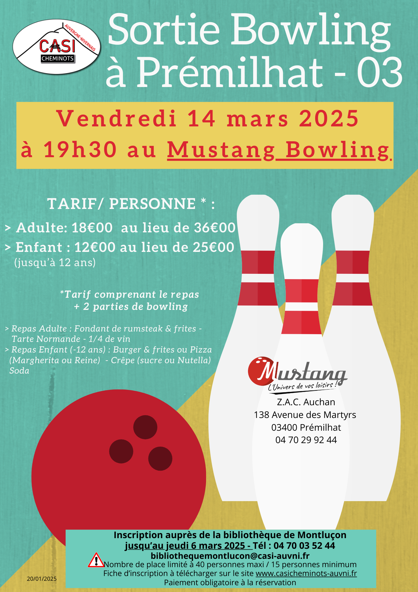 2025 Sortie Bowling à Montluçon