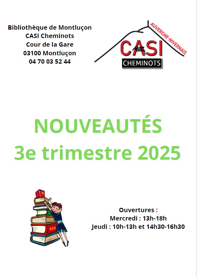 nouveautes bib montlucon 3 trimestre 2025